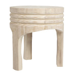 Tabouret sculpté en bois de paulownia