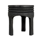 Tabouret sculpté en bois de paulownia