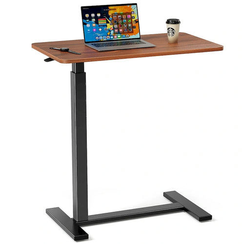 Bureau d'ordinateur mobile réglable, bureau debout mobile, bureau relevable avec roulettes verrouillables, bureaux portables en forme de L