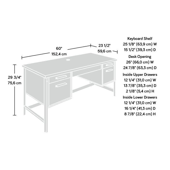 Bureau d'ordinateur avec rangement