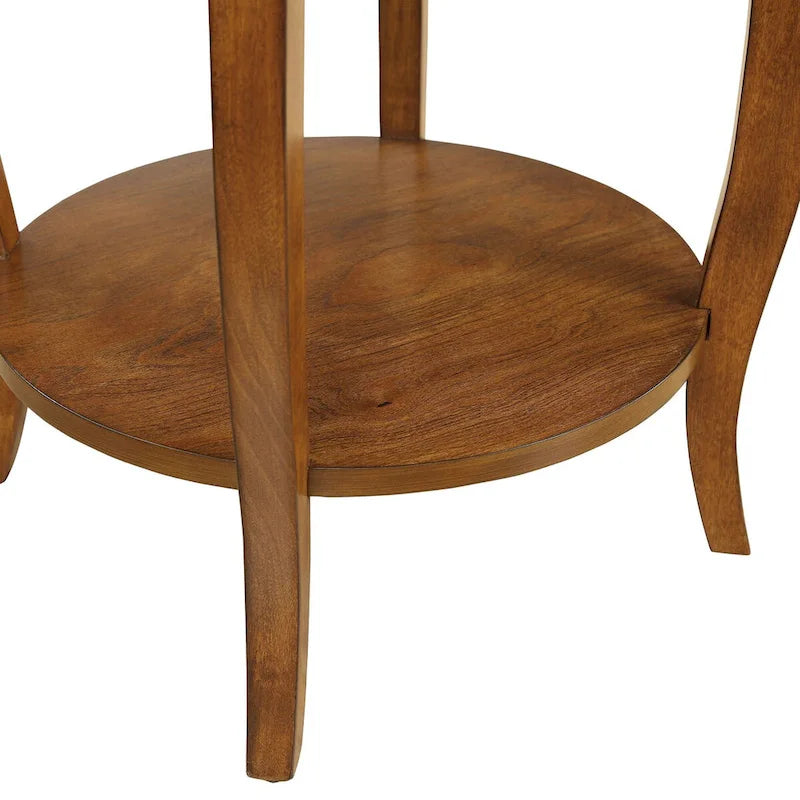 Tables d'appoint noyer et noir - 18 diam. X 24H