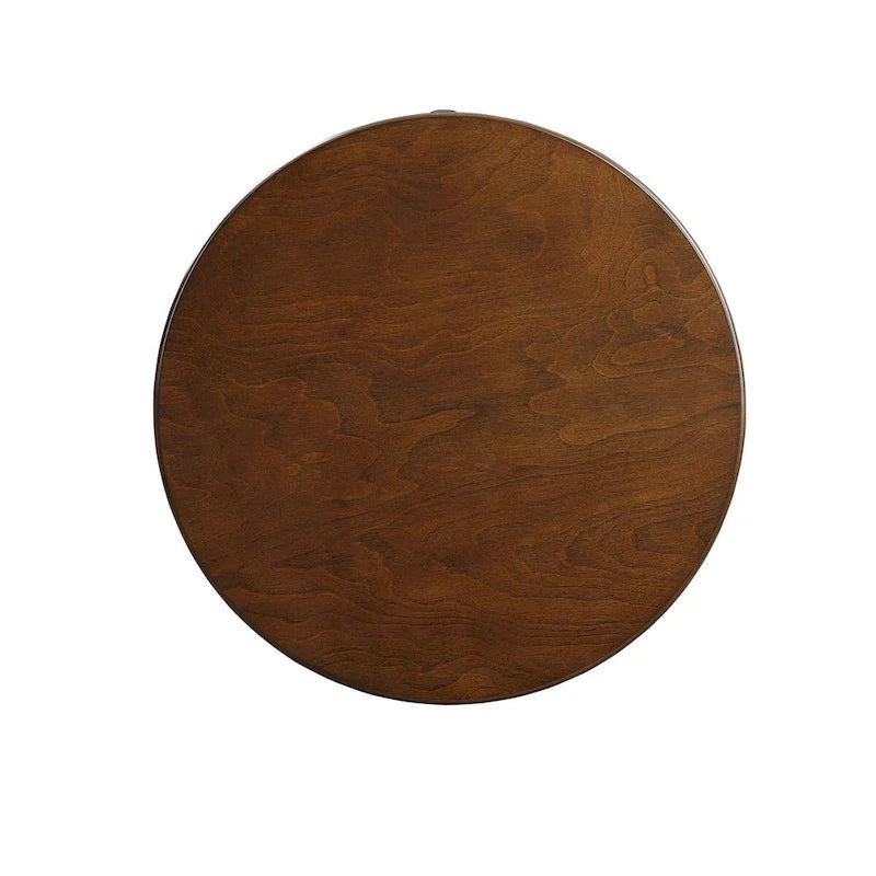 Tables d'appoint noyer et noir - 18 diam. X 24H