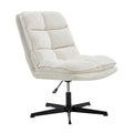 Chaise de bureau moderne Joaquin sans accoudoirs, capitonnée, pivotante à 360°, rembourrée