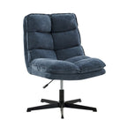 Chaise de bureau moderne Joaquin sans accoudoirs, capitonnée, pivotante à 360°, rembourrée