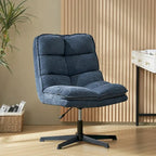 Chaise de bureau moderne Joaquin sans accoudoirs, capitonnée, pivotante à 360°, rembourrée