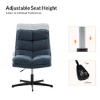 Chaise de bureau moderne Joaquin sans accoudoirs, capitonnée, pivotante à 360°, rembourrée