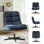 Chaise de bureau moderne Joaquin sans accoudoirs, capitonnée, pivotante à 360°, rembourrée