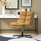 Chaise de bureau moderne Joaquin sans accoudoirs, capitonnée, pivotante à 360°, rembourrée