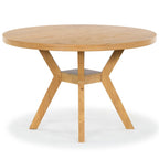 Table à manger ronde en bois de 48 po - Naturel - 48Wx48Dx30H