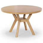 Table à manger ronde en bois de 48 po - Naturel - 48Wx48Dx30H