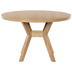 Table à manger ronde en bois de 48 po - Naturel - 48Wx48Dx30H